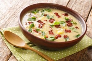 House special Chinese soup- bacon 