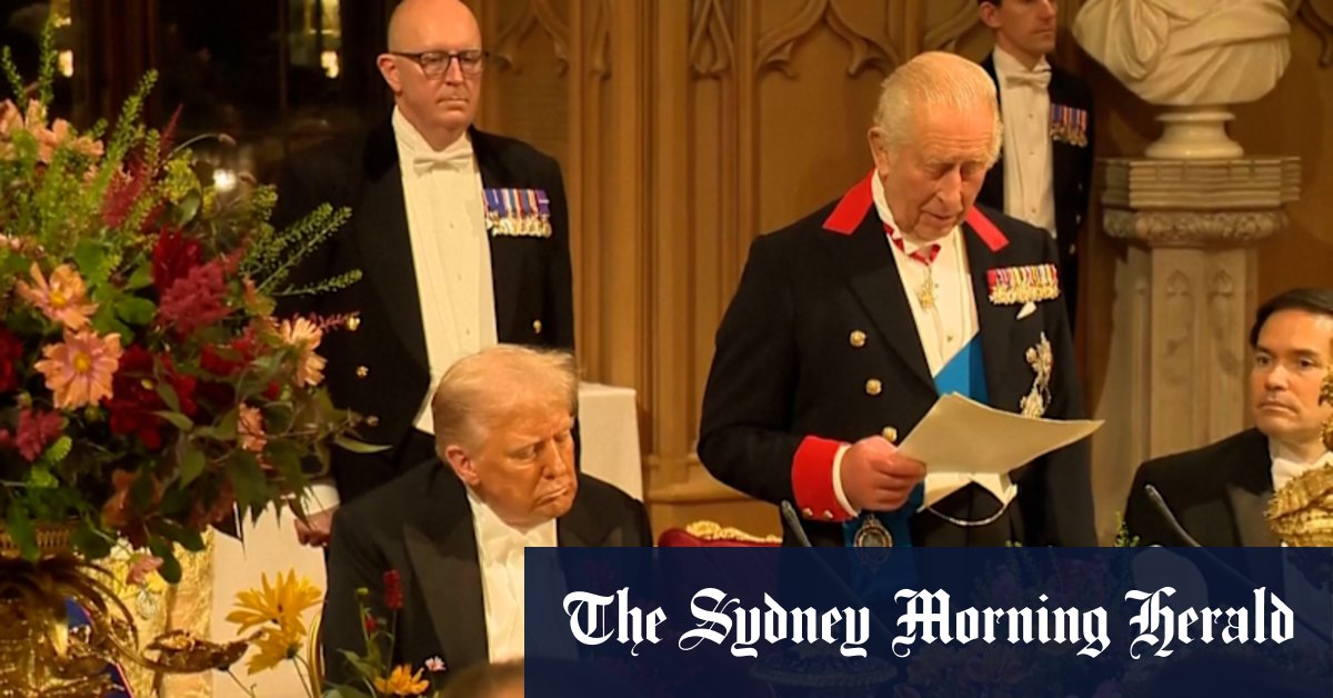 King Charles III makes speech at state banquet for Donald Trump