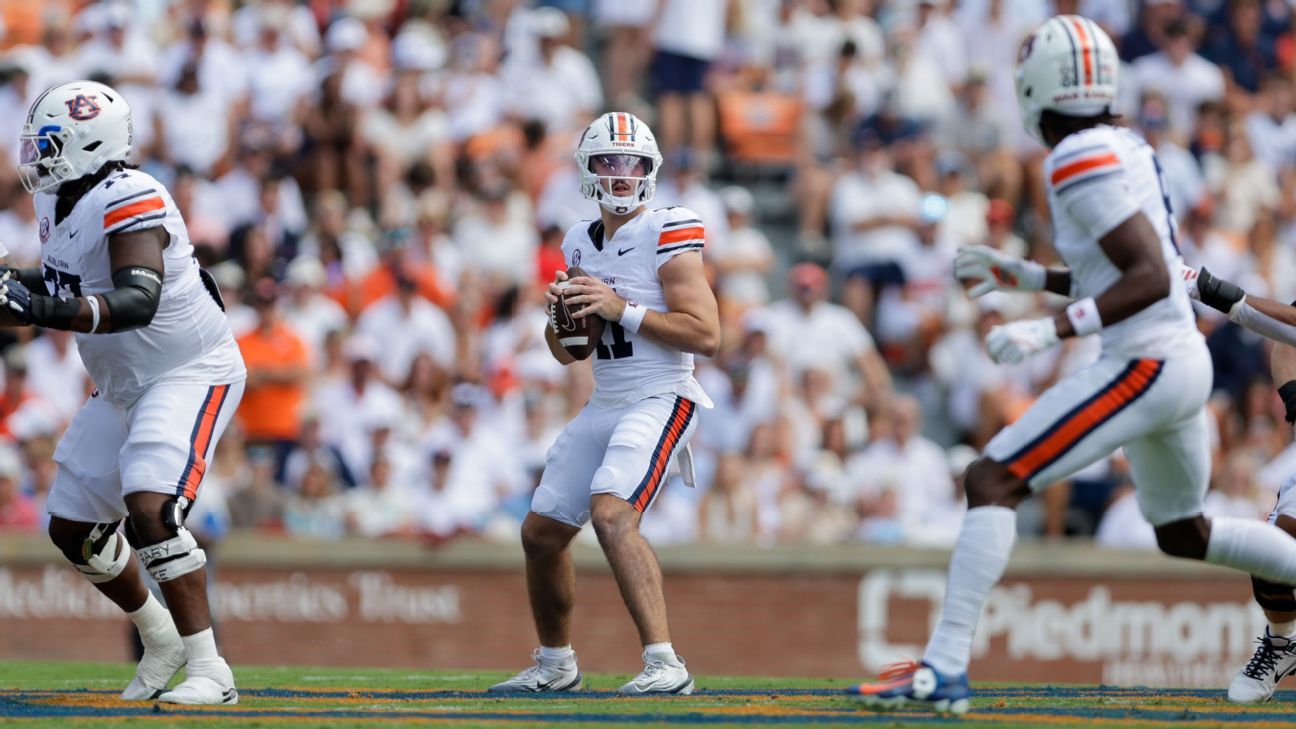 College football Week 4 preview: Auburn-Oklahoma, quarterbacks who haven’t lived up to the hype yet and more