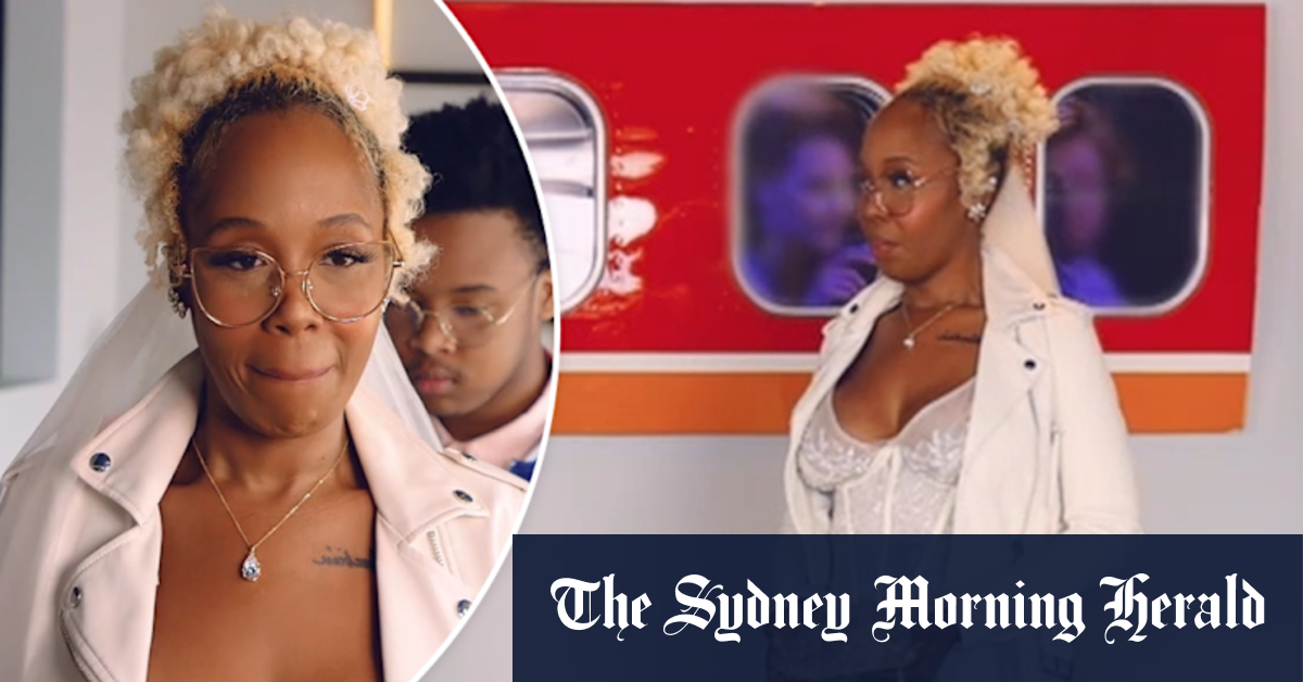 Bride Nicoletta shares her vows as she marries herself