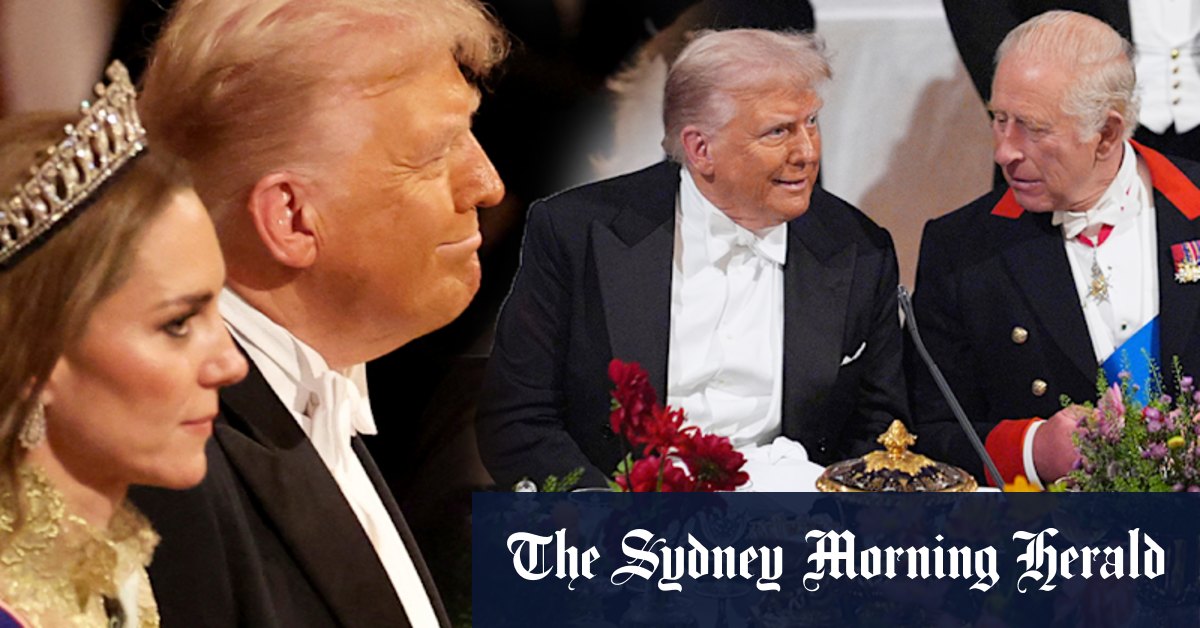 Donald Trump speaks at state banquet