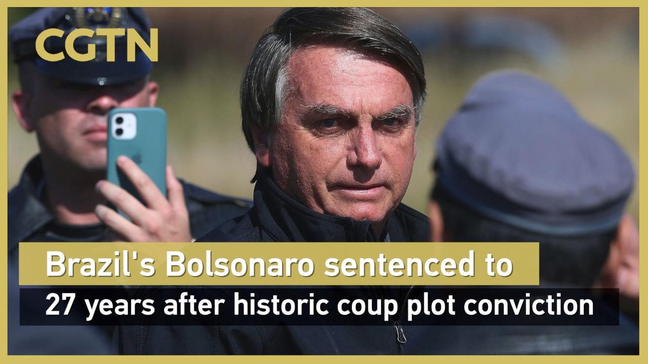 Brazil's Bolsonaro sentenced to 27 years over coup plot conviction